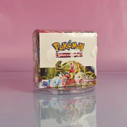 DISPLAY POKEMON 2023 KARMESIN & PURPUR GERMAN OVP SEALED - Image 1