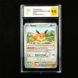 TQG 9.5 MINT+ 2025 Pokemon ENG Eevee 074/131 C - Image 1