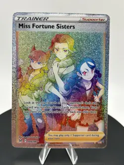 Pokemon Miss Fortune Sisters (Secret) Rare Holo SWSH11: Lost Origin 209/196 - Image 5