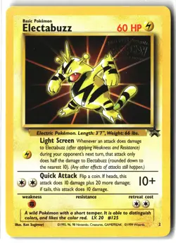 Electabuzz ⭐ 2 Promo WOTC Wizards Black Star Promos 1999 Pokemon NM - Image 1