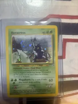 Pokemon TCG Heracross Neo Genesis Holo Card 6/111 Unlimited Rare - Image 1