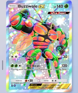 Pokemon TCG POCKET - Buzzwole EX Shiny 2⭐, Crimson Blaze, English - Image 1