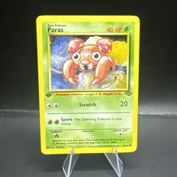 Pokemon Cards: Jungle 1st Edition Common: Paras 59/64 LP - Image 1