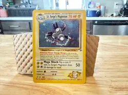 Lt. Surge's Magneton 008/132 Gym Heroes Holo Pokemon Card - Image 1