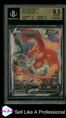 CHARIZARD V POKEMON 154/172 2022 BRILLIANT STARS - EN BGS 9.5 - Image 1