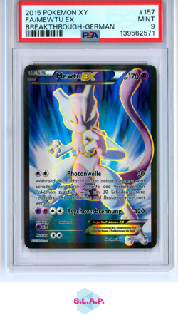 FA/MEWTU EX POKEMON XY BREAKTHROUGH-GERMAN 2015 157 PSA 9 - Image 1