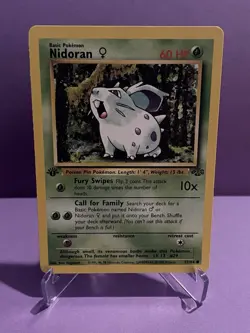 1st Edition Nidoran Pokemon TCG Jungle Set 57/64 Common - Image 1