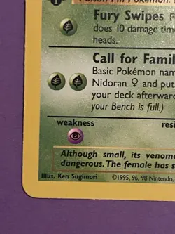 1st Edition Nidoran Pokemon TCG Jungle Set 57/64 Common - Image 5