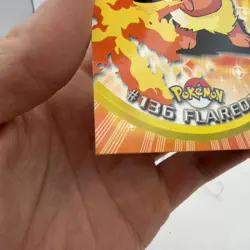 2000 Topps Pokemon TV Animation Edition Non Holo 136 Flareon Blue Label NMT - Image 4