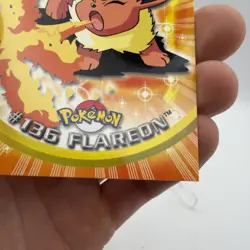 2000 Topps Pokemon TV Animation Edition Non Holo 136 Flareon Blue Label NMT - Image 5