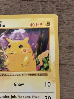 Pokemon TCG Pikachu (Red Cheeks) Base Set Shadowless 58/102 Common 40 HP Englis… - Image 2