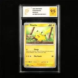 TQG 9.5 MINT+ 2023 Pokemon ENG Pikachu 025/165 C - Image 1