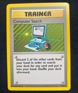 Pokemon TCG Computer Search Base Set 71/102 Regular Rare (LP) - Image 1