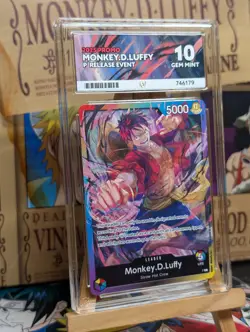 Monkey D Luffy P L Release Event Giveaway PROMO ONE PIECE ACE GRADING GEM 10 - Image 2