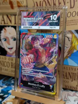 Monkey D Luffy P L Release Event Giveaway PROMO ONE PIECE ACE GRADING GEM 10 - Image 3