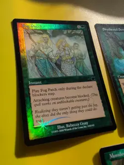 Fog Patch, Skyshroud Sentinel,Mossdog MTG 3 Card. OLD VINTAGE FOIL. NEMESIS. - Image 3