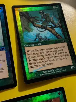 Fog Patch, Skyshroud Sentinel,Mossdog MTG 3 Card. OLD VINTAGE FOIL. NEMESIS. - Image 5