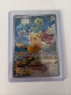 Pokemon TCG Adventuring Together Pikachu Holo Rare Card 027 - Image 1