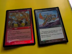 Flowstone Thopter & Flowstone Wall MTG 2 Card. OLD VINTAGE FOIL. NEMESIS. - Image 1