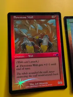 Flowstone Thopter & Flowstone Wall MTG 2 Card. OLD VINTAGE FOIL. NEMESIS. - Image 2