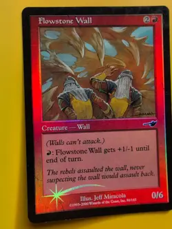 Flowstone Thopter & Flowstone Wall MTG 2 Card. OLD VINTAGE FOIL. NEMESIS. - Image 3