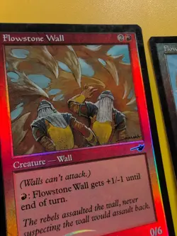 Flowstone Thopter & Flowstone Wall MTG 2 Card. OLD VINTAGE FOIL. NEMESIS. - Image 4