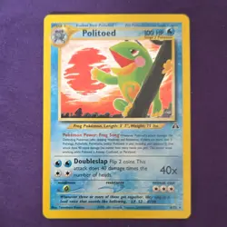 Pokemon Politoed Neo Discovery Rare Stage 2 100 HP 27/75 English Card - Image 1