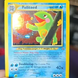 Pokemon Politoed Neo Discovery Rare Stage 2 100 HP 27/75 English Card - Image 2