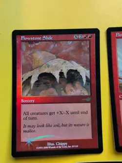 Flowstone Slide, Flowstone Strike & Crusher MTG 3 Card OLD FOIL. NEMESIS. - Image 2
