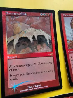 Flowstone Slide, Flowstone Strike & Crusher MTG 3 Card OLD FOIL. NEMESIS. - Image 4