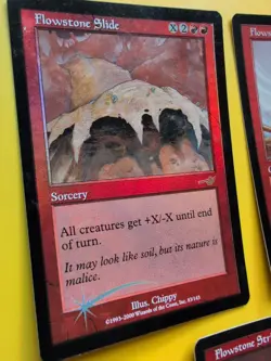 Flowstone Slide, Flowstone Strike & Crusher MTG 3 Card OLD FOIL. NEMESIS. - Image 5