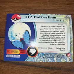 Nidorino #33 butterfree #12 Holo Foil Pokemon Topps card - Image 4