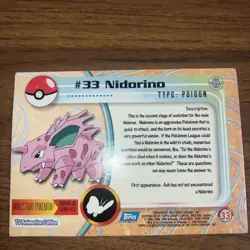 Nidorino #33 butterfree #12 Holo Foil Pokemon Topps card - Image 5