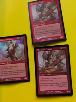 Flowstone Overseer & 2 x Flowstone Crusher MTG 3 Card OLD VINTAGE FOIL. NEMESIS. - Image 1