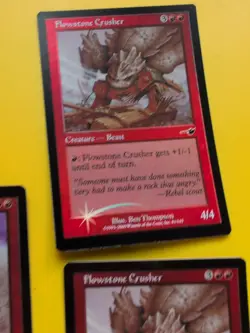 Flowstone Overseer & 2 x Flowstone Crusher MTG 3 Card OLD VINTAGE FOIL. NEMESIS. - Image 5