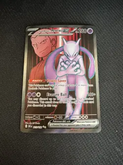 Pokemon Card TCG: Team Rockets Mewtwo EX 213/182 Full Art Destined Rivals NM - Image 1