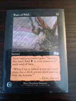 Rain of Filth Urza's Saga Black Uncommon MTG CARD LP - Image 1