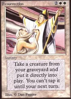Resurrection ~ Moderately Played Unlimited MTG Magic UltimateMTG White Card - Image 1