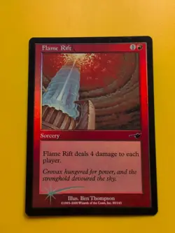 Flame Rift. Sorcery MTG Card. OLD VINTAGE FOIL. NEMESIS. - Image 1