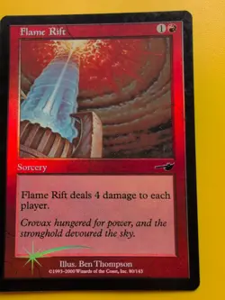 Flame Rift. Sorcery MTG Card. OLD VINTAGE FOIL. NEMESIS. - Image 2