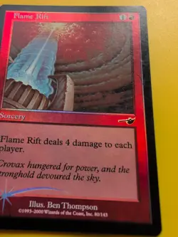 Flame Rift. Sorcery MTG Card. OLD VINTAGE FOIL. NEMESIS. - Image 3