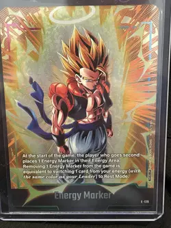 Bandai Dragon Ball Super Card Game Energy Marker Foil Card E-129 SS Gogeta - Image 2