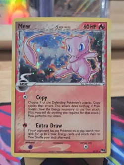 Mew Delta Species 3/17 Pop Series 5 Holo Card Inverted Back Error Double Swirl - Image 3
