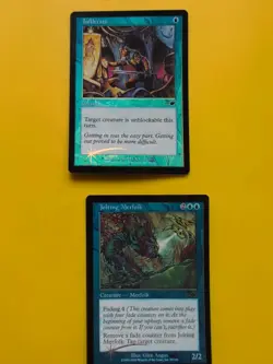 Jolting Merfolk & Infiltrate MTG 2 Card. OLD VINTAGE FOIL. NEMESIS. - Image 1