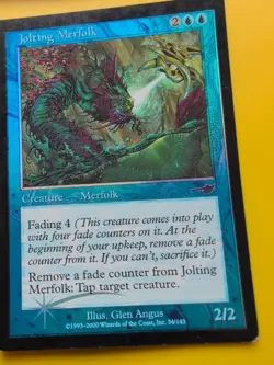 Jolting Merfolk & Infiltrate MTG 2 Card. OLD VINTAGE FOIL. NEMESIS. - Image 3