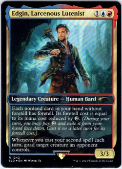 Edgin, Larcenous Lutenist | Foil | Secret Lair Drop Series | 1242 | NM | - Image 1