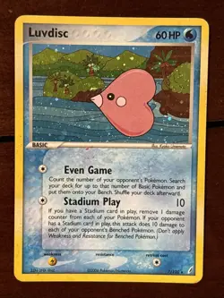 Pokemon Crystal Guardians Luvdisc 7/100 Cosmos Holo Rare LP - Image 1