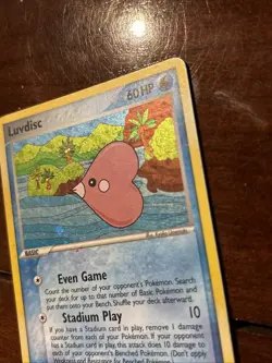 Pokemon Crystal Guardians Luvdisc 7/100 Cosmos Holo Rare LP - Image 3