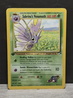Pokemon TCG Sabrina's Venomoth Gym Heroes 34/132 1st Edition - Image 1