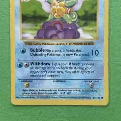 Shadowless Squirtle 063/102 Base Set Regular Basic Common 40 HP Pokemon TCG Card - Image 4